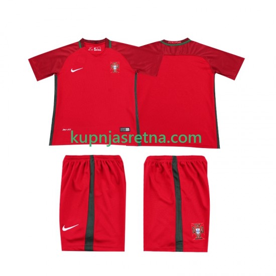 Dječja Domaći Home Dresova Portugal Retro 2016 Kratkih Rukava