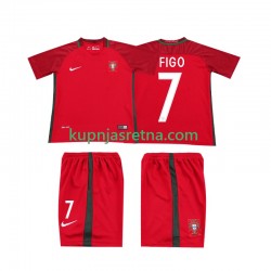 Dječja Domaći Home Dresova Portugal Retro FIGO 7 2016 Kratkih Rukava Dječja Domaći Home Dresova Portugal Retro FIGO 7 2016 Kratkih Rukava