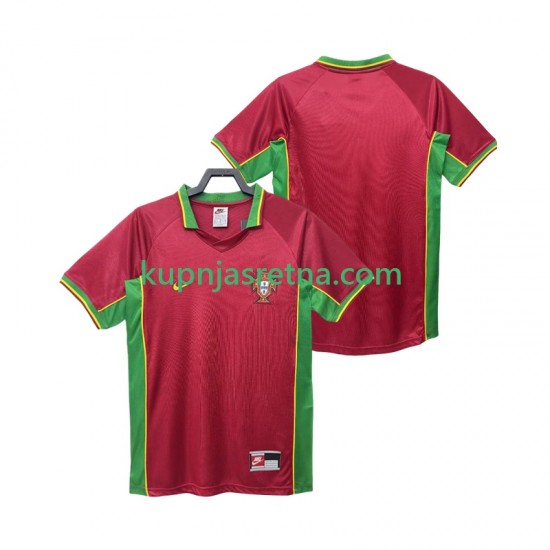 Muškarci Domaći Home Dresova Portugal Retro 1998 Kratkih Rukava