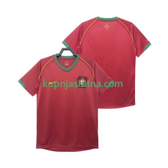 Muškarci Domaći Home Dresova Portugal Retro 2006 Kratkih Rukava