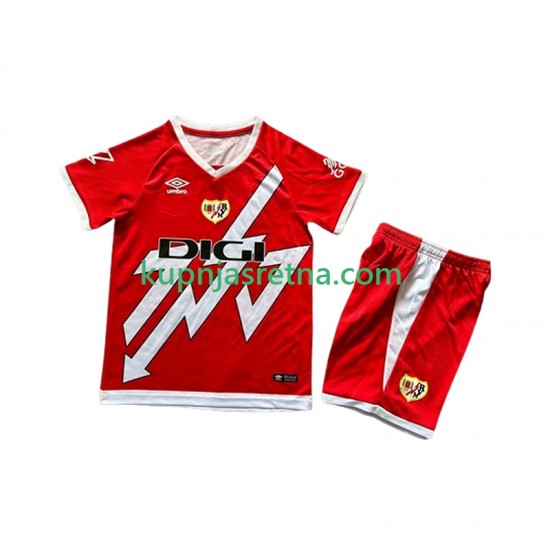 Dječja Domaći Home Dresova Rayo Vallecano 2024-2025 Kratkih Rukava