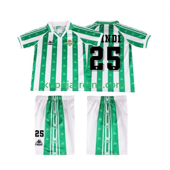 Dječja Domaći Home Dresova Real Betis FINIDI 25 Retro 1996 1997 Kratkih Rukava