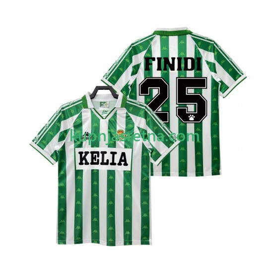 Muškarci Domaći Home Dresova Real Betis FINIDI 25 Retro 1995 1996 Kratkih Rukava