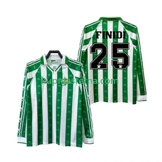 Muškarci Domaći Home Dresova Real Betis FINIDI 25 Retro 1996 1997 Dugim Rukavima