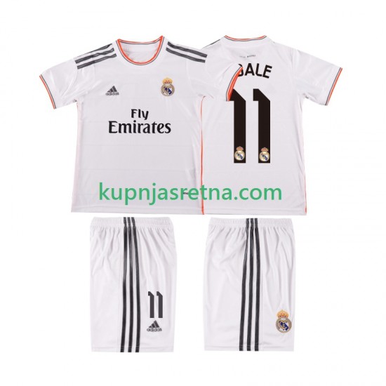 Dječja Domaći Home Dresova Real Madrid BALE 11 Retro 2013 2014 Kratkih Rukava