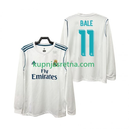 Muškarci Domaći Home Dresova Real Madrid BALE 11 Retro 2017 2018 Dugim Rukavima