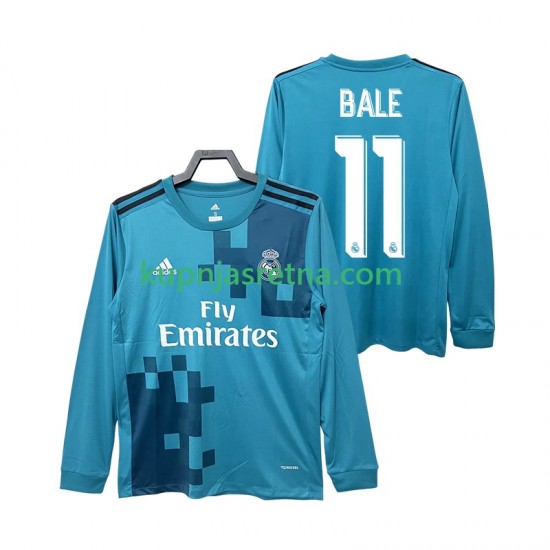 Muškarci Treći Dresova Real Madrid BALE 11 Retro 2017 2018 Dugim Rukavima