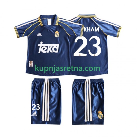 Dječja Treći Dresova Real Madrid BECERHAM 23 Retro 1998 1999 Kratkih Rukava