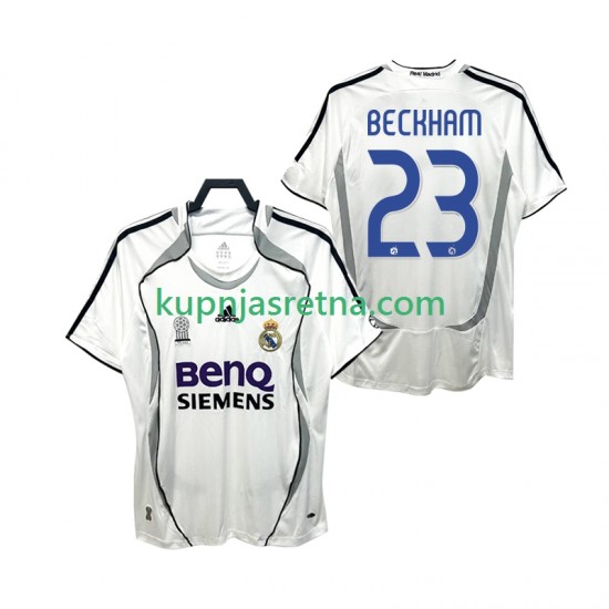 Muškarci Domaći Home Dresova Real Madrid BECKHAM 23 Retro 2006 2007 Kratkih Rukava