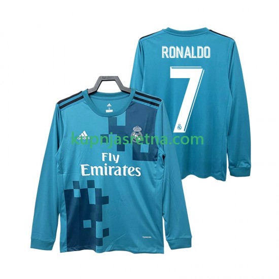 Muškarci Treći Dresova Real Madrid CRISTIANO RONALDO 7 Retro 2017 2018 Dugim Rukavima
