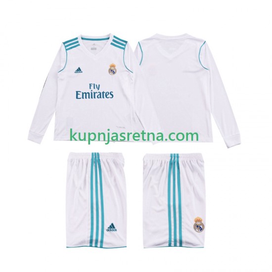Dječja Domaći Home Dresova Real Madrid Retro 2017 2018 Dugim Rukavima