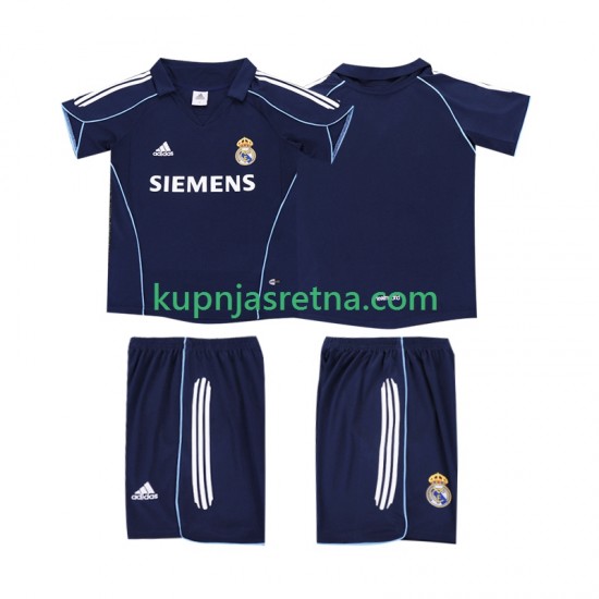 Dječja Gostujući Away Dresova Real Madrid Retro 2005 2006 Kratkih Rukava