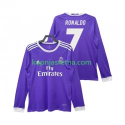 Muškarci Gostujući Away Dresova Real Madrid Cristiano Ronaldo 7 Retro 2016 2017 Dugim Rukavima