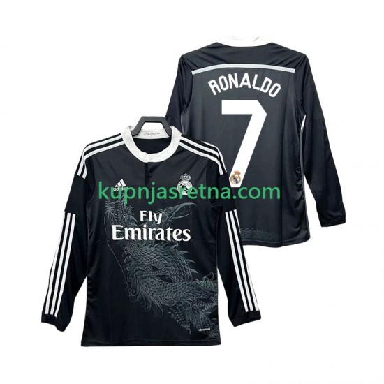 Muškarci Treći Dresova Real Madrid Cristiano Ronaldo 7 Retro 2014 2015 Dugim Rukavima