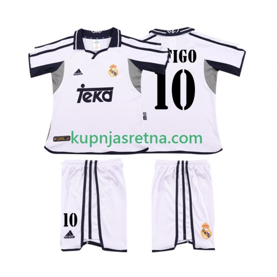 Dječja Domaći Home Dresova Real Madrid FIGO 10 Retro 2001 2002 Kratkih Rukava