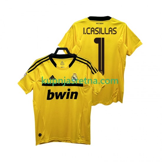 Muškarci Domaći Home Golmanski Dresova Real Madrid I.CASILLAS 1 Retro 2011 2012 Kratkih Rukava