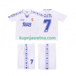 Dječja Domaći Home Dresova Real Madrid RAUL 7 Retro 1996 1997 Kratkih Rukava Dječja Domaći Home Dresova Real Madrid RAUL 7 Retro 1996 1997 Kratkih Rukava