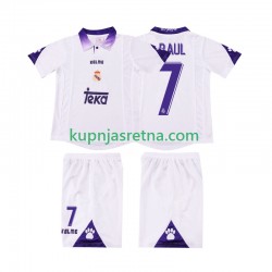 Dječja Domaći Home Dresova Real Madrid RAUL 7 Retro 1997 1998 Kratkih Rukava Dječja Domaći Home Dresova Real Madrid RAUL 7 Retro 1997 1998 Kratkih Rukava