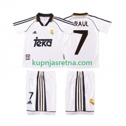 Dječja Domaći Home Dresova Real Madrid RAUL 7 Retro 1998 2000 Kratkih Rukava Dječja Domaći Home Dresova Real Madrid RAUL 7 Retro 1998 2000 Kratkih Rukava