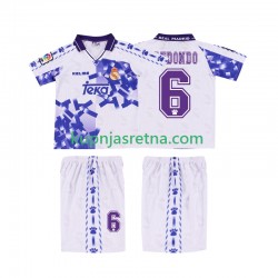 Dječja Treći Dresova Real Madrid REDONDO 6 Retro 1996 1997 Kratkih Rukava Dječja Treći Dresova Real Madrid REDONDO 6 Retro 1996 1997 Kratkih Rukava