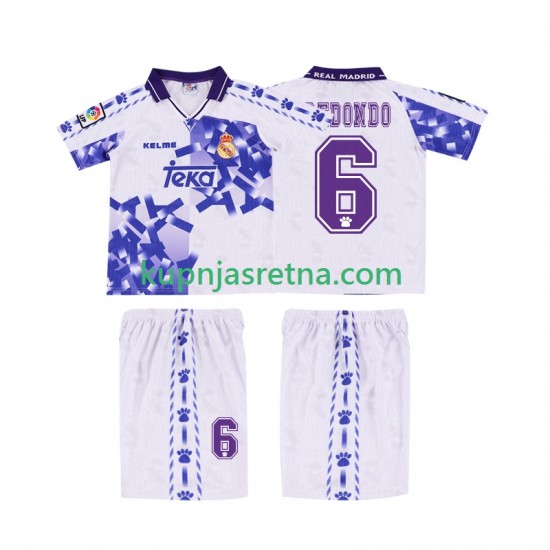 Dječja Treći Dresova Real Madrid REDONDO 6 Retro 1996 1997 Kratkih Rukava