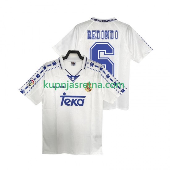 Muškarci Domaći Home Dresova Real Madrid REDONDO 6 Retro 1996 1997 Kratkih Rukava