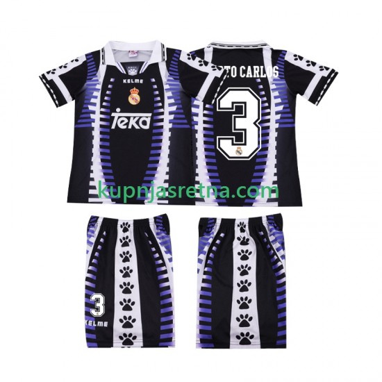 Dječja Treći Dresova Real Madrid ROBERTO CARLOS 3 Retro 1997 1998 Kratkih Rukava