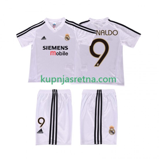 Dječja Domaći Home Dresova Real Madrid RONALDO 9 Retro 2004 20025 Kratkih Rukava