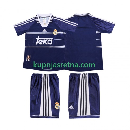 Dječja Gostujući Away Dresova Real Madrid Retro 1998 1999 Kratkih Rukava