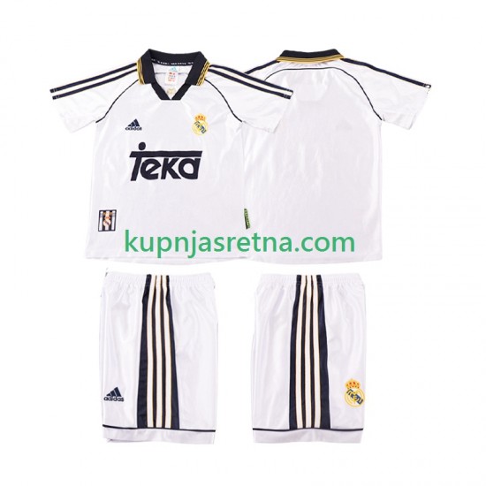 Dječja Domaći Home Dresova Real Madrid Retro 1998 2000 Kratkih Rukava