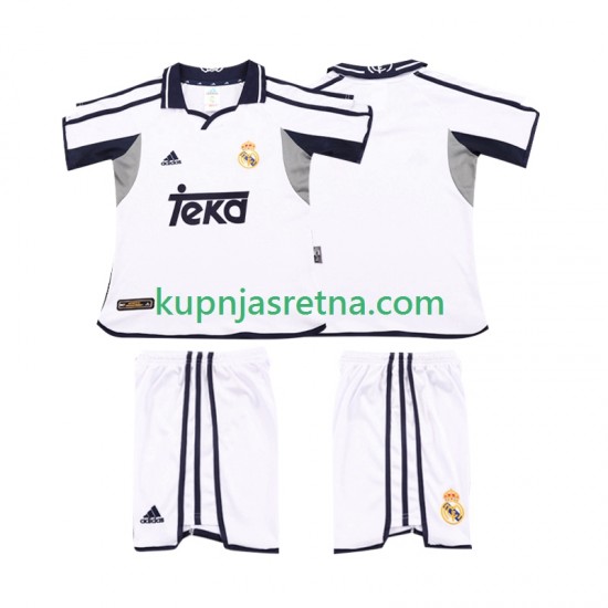 Dječja Domaći Home Dresova Real Madrid Retro 2001 2002 Kratkih Rukava