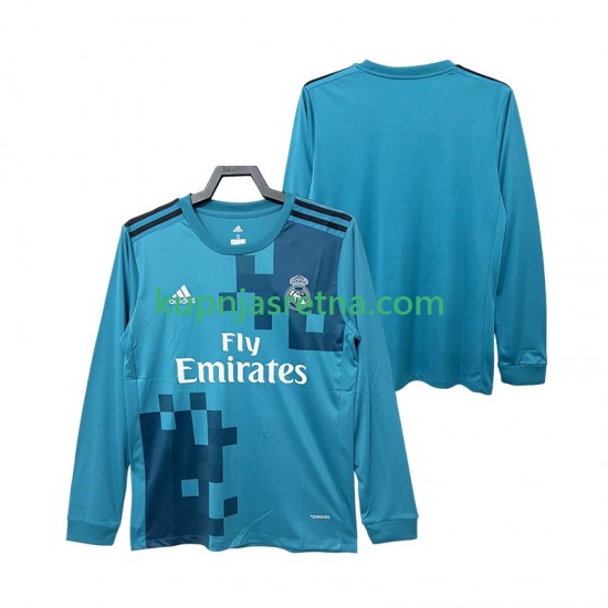 Muškarci Treći Dresova Real Madrid Retro 2017 2018 Dugim Rukavima