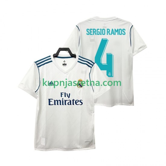 Muškarci Domaći Home Dresova Real Madrid SERGIO RAMOS 4 Retro 2017 2018 Kratkih Rukava