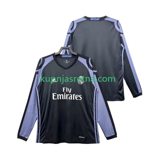 Muškarci Treći Dresova Real Madrid Retro 2016 2017 Dugim Rukavima