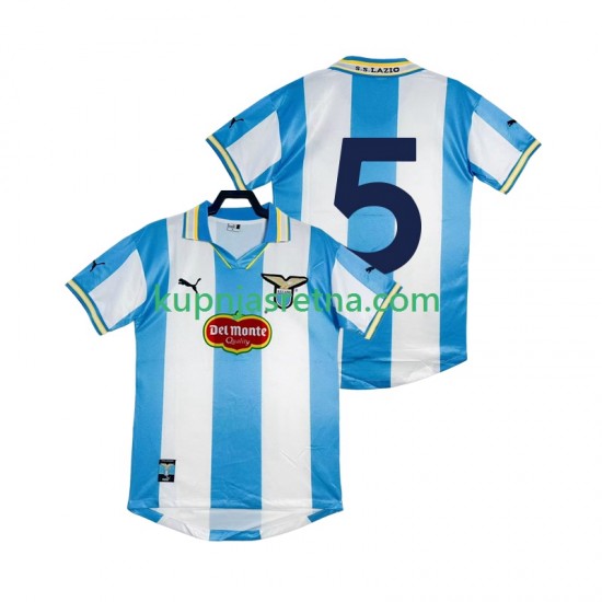 Muškarci Domaći Home Dresova SS Lazio 5 Retro 1999 2000 Kratkih Rukava