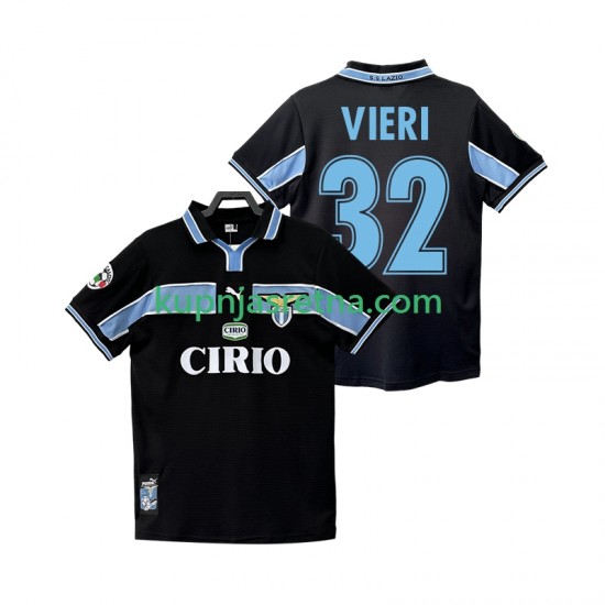 Muškarci Gostujući Away Dresova SS Lazio VIERI 32 Retro 1998 1999 Kratkih Rukava
