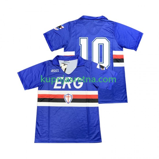 Muškarci Domaći Home Dresova Sampdoria 10 Retro 1990 1991 Kratkih Rukava