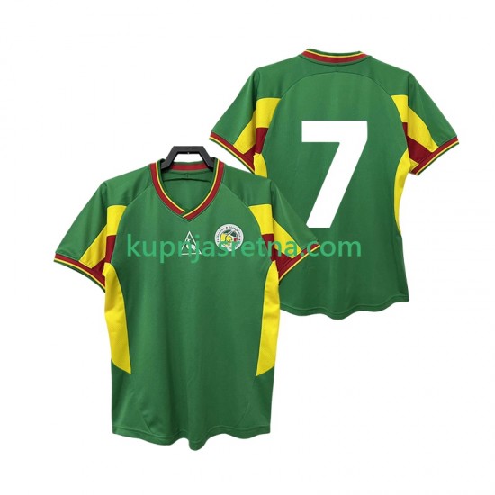 Muškarci Gostujući Away Dresova Senegal 7 Retro 2002 Kratkih Rukava