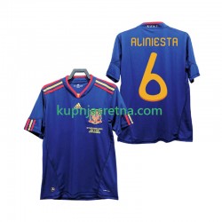 Muškarci Gostujući Away Dresova Španjolska Andres Iniesta 6 Retro 2010 Kratkih Rukava