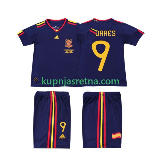 Dječja Gostujući Away Dresova Španjolska TORRES 9 Retro 2010 Kratkih Rukava