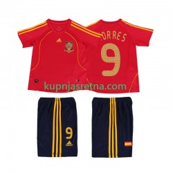 Dječja Domaći Home Dresova Španjolska TORRES 9 Retro 2008 Kratkih Rukava