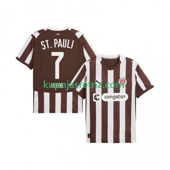 Muškarci Domaći Home Dresova St. Pauli Jackson Irvine 7 2025-2026 Kratkih Rukava