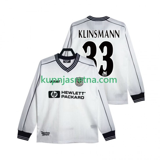 Muškarci Domaći Home Dresova Tottenham Hotspur KLINSMANN 33 Retro 1997 1999 Dugim Rukavima