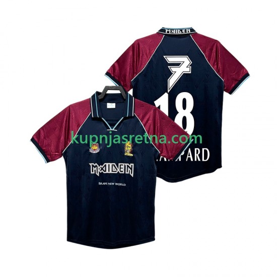 Muškarci Domaći Home Dresova West Ham United LAMPARD 18 Retro Iron Maiden 1999 Kratkih Rukava