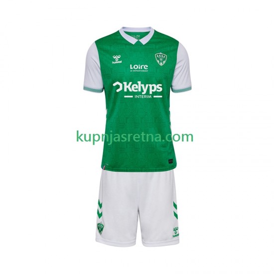 Dječja Domaći Home Dresova AS Saint-Etienne 2025-2026 Kratkih Rukava