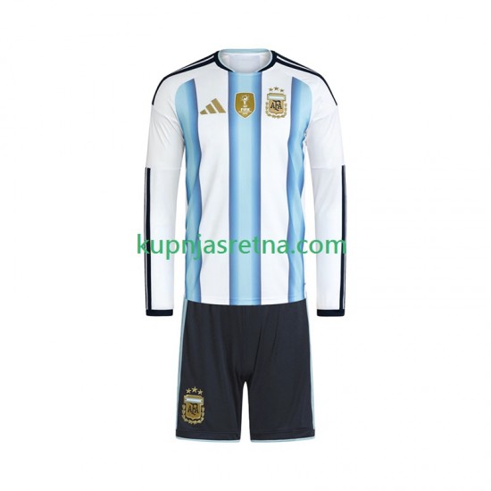 Dječja Domaći Home Dresova Argentina World Cup 2026 Dugim Rukavima