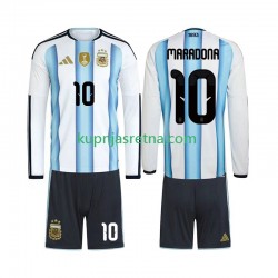 Dječja Domaći Home Dresova Argentina Maradona 10 World Cup 2026 Dugim Rukavima