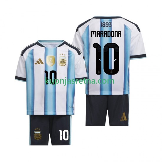 Dječja Domaći Home Dresova Argentina Maradona 10 World Cup 2026 Kratkih Rukava
