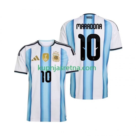 Muškarci Domaći Home Dresova Argentina Maradona 10 World Cup 2026 Kratkih Rukava