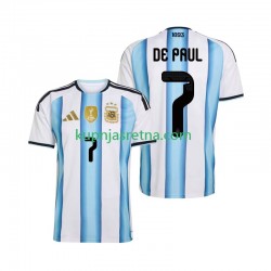 Muškarci Domaći Home Dresova Argentina Rodrigo De Paul 7 World Cup 2026 Kratkih Rukava